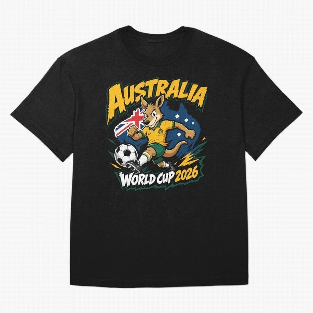 Australia World Cup 2026 Soccer Kangaroo Fan Design Classic T-Shirt Celebrate Football Heritage in Global Football Passion for FIFA World Cup 2026 Group Stage, Inspired by Cristiano Ronaldo, Haaland and CR7, Argentina and Brazil, Tournament Hype,