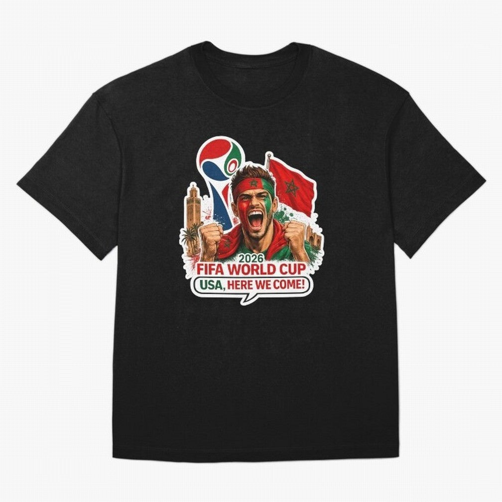 Morocco 2026 World Cup Fan Classic T-Shirt Honor the FIFA World Cup 2026 Journey through Cristiano Ronaldo Highlights, Argentina Pride, Sports Nostalgia, International Competition, Famous Players and Unforgettable Victories; Created for Match Day