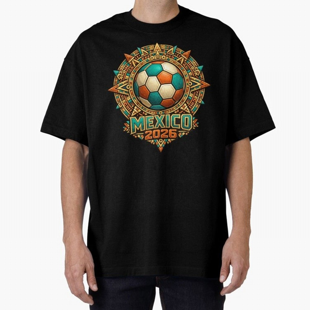 Mexico 2026 World Cup T-Shirt - Aztec Soccer Design - Mexican Heritage Football Tee Classic T-Shirt Make Game Day About FIFA World Cup 2026 Group Stage for Fans of Neymar, Haaland and Cristiano Ronaldo and Argentina, France and Brazil, Bringing