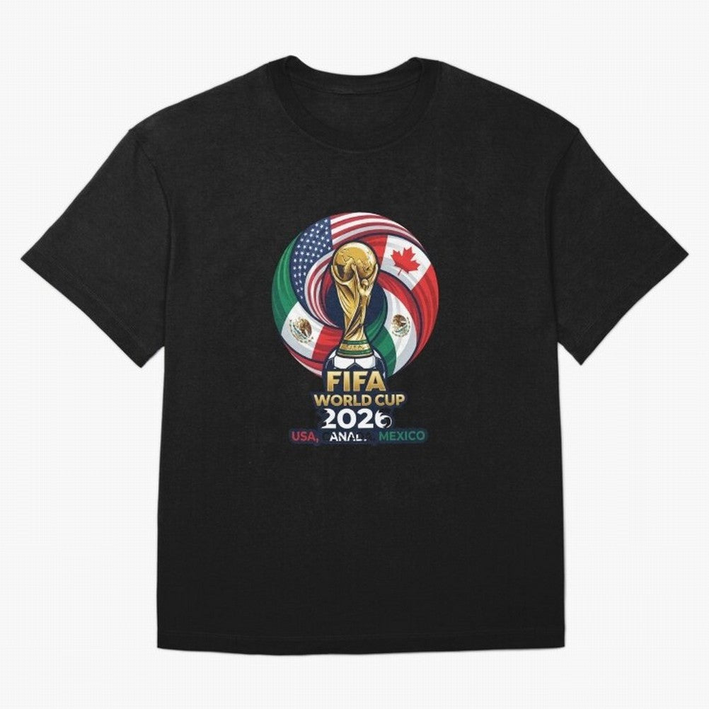 Glossy Host Nations Trophy Shield Classic T-Shirt Stand with FIFA World Cup 2026 USA Canada Mexico for Fans of Mbappe and Neymar and France, Bringing Fan Favorite Moments, National Team Passion, Big Match Drama and Soccer History; Perfect for Fans,