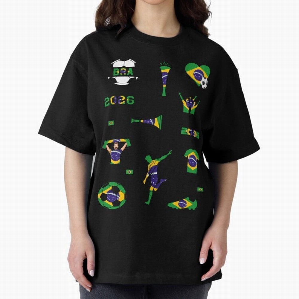 Brazil 2026 Soccer Collection Classic T-Shirt Bring Stadium Energy to the FIFA World Cup 2026 Group Stage Journey through Messi and Cristiano Ronaldo Highlights, Portugal Pride, Global Supporter Spirit, Legendary Goals, National Colors and