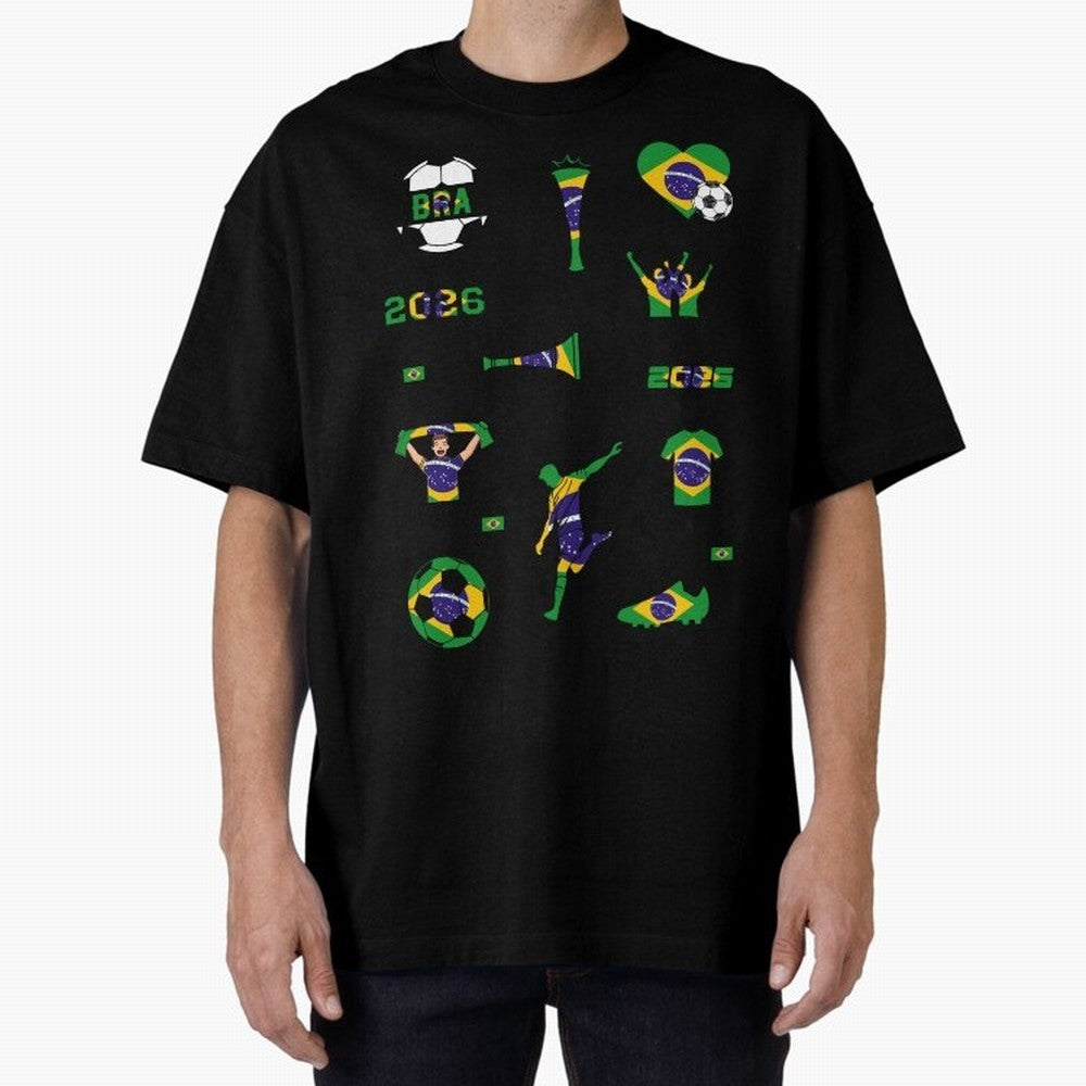 Brazil 2026 Soccer Collection Classic T-Shirt Bring Stadium Energy to the FIFA World Cup 2026 Group Stage Journey through Messi and Cristiano Ronaldo Highlights, Portugal Pride, Global Supporter Spirit, Legendary Goals, National Colors and