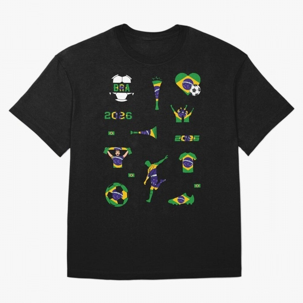 Brazil 2026 Soccer Collection Classic T-Shirt Bring Stadium Energy to the FIFA World Cup 2026 Group Stage Journey through Messi and Cristiano Ronaldo Highlights, Portugal Pride, Global Supporter Spirit, Legendary Goals, National Colors and