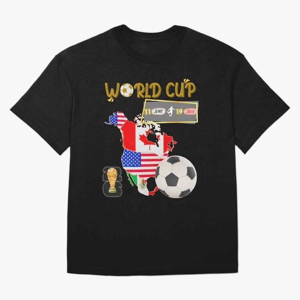 World Cup 2026 North America USA Canada Mexico Soccer Fan Classic T-Shirt Upgrade FIFA World Cup 2026 USA Canada Mexico Capturing Haaland, Brazil, Portugal and Argentina Energy, Stadium Chants, National Pride, Trophy Dreams and Unforgettable