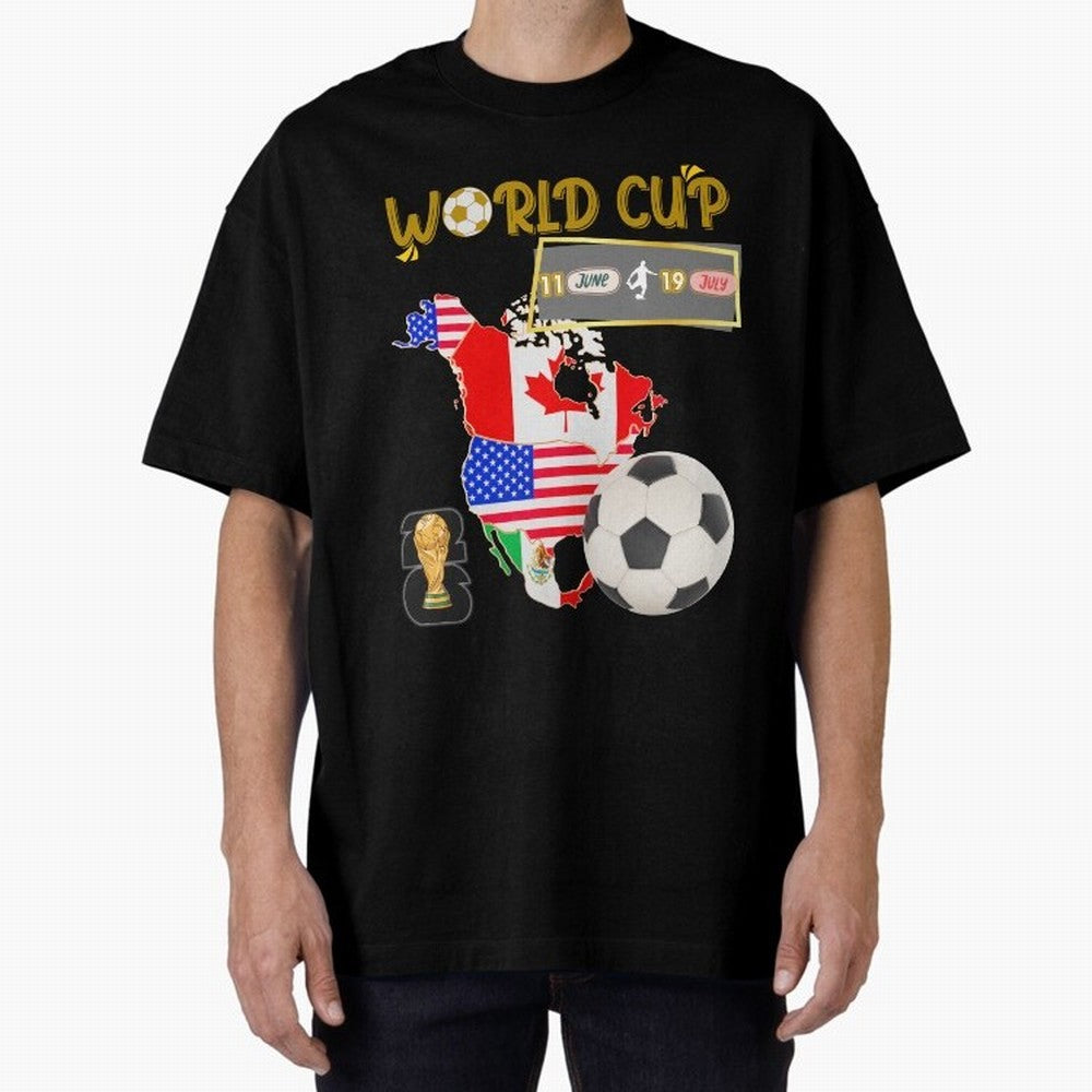 World Cup 2026 North America USA Canada Mexico Soccer Fan Classic T-Shirt Upgrade FIFA World Cup 2026 USA Canada Mexico Capturing Haaland, Brazil, Portugal and Argentina Energy, Stadium Chants, National Pride, Trophy Dreams and Unforgettable