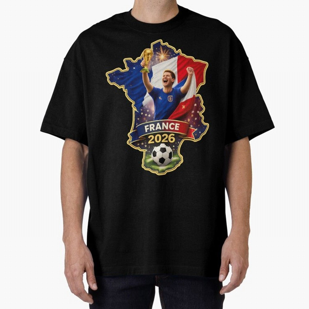 France Map Silhouette 2026 Football Victory Graphic Classic T-Shirt Turn Up for FIFA World Cup 2026 Group Stage Made for CR7 and Messi, Argentina Energy, Game Day Rituals, Football Legends, Country Pride and the Road to the Final; Ideal for