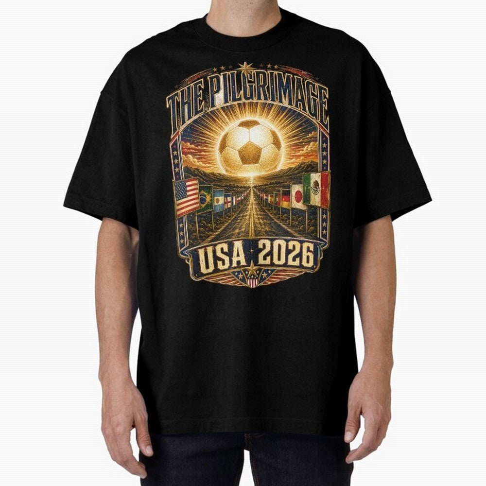 The Pilgrimage World Cup 2026 Soccer T-Shirt Classic T-Shirt Support Your Favorite Stars during FIFA World Cup 2026 USA Canada Mexico Spirit, Capturing England and Germany, Cristiano Ronaldo, Fan Favorite Moments, National Team Passion, Big Match