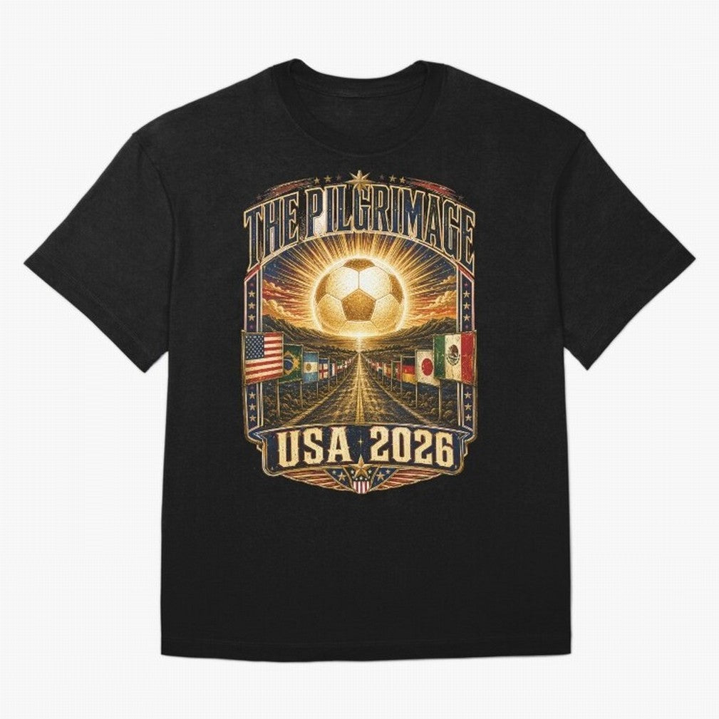 The Pilgrimage World Cup 2026 Soccer T-Shirt Classic T-Shirt Support Your Favorite Stars during FIFA World Cup 2026 USA Canada Mexico Spirit, Capturing England and Germany, Cristiano Ronaldo, Fan Favorite Moments, National Team Passion, Big Match