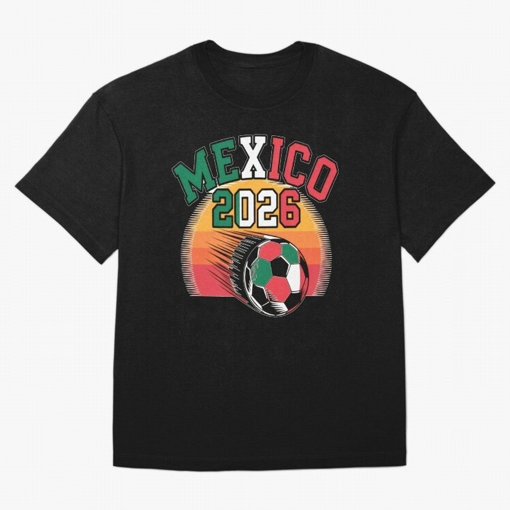 Mexico 2026 Vintage Soccer Shirt Retro Futbol Fan Tee Classic T-Shirt Bring FIFA World Cup 2026 Spirit, Inspired by Argentina, France and Brazil, Messi, Stadium Chants, National Pride, Trophy Dreams and Unforgettable Football Memories; Created for