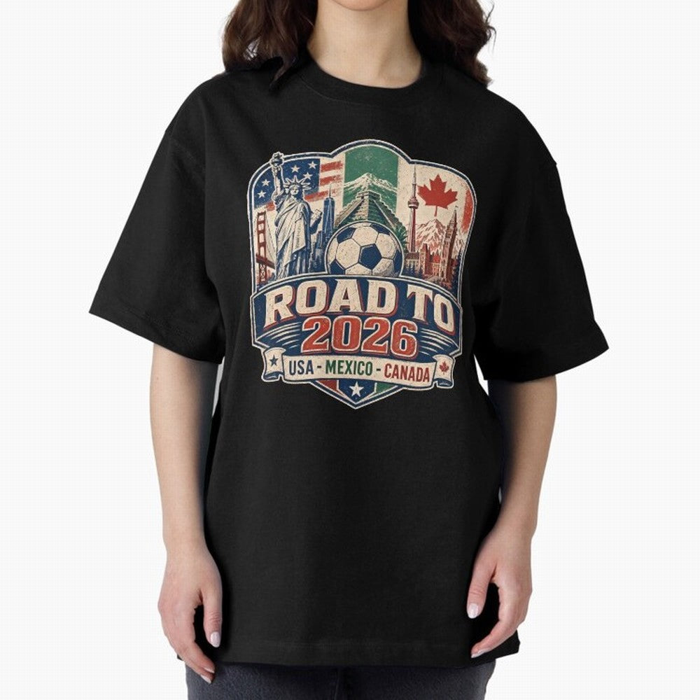 Football 2026 USA Mexico Canada Soccer Championship Fan Art Classic T-Shirt Turn Up for Global Football Passion for FIFA World Cup 2026, Built around Messi, CR7 and Mbappe, Portugal, Spain and Germany, Worldwide Fan Energy, Dramatic Goals, Stadium