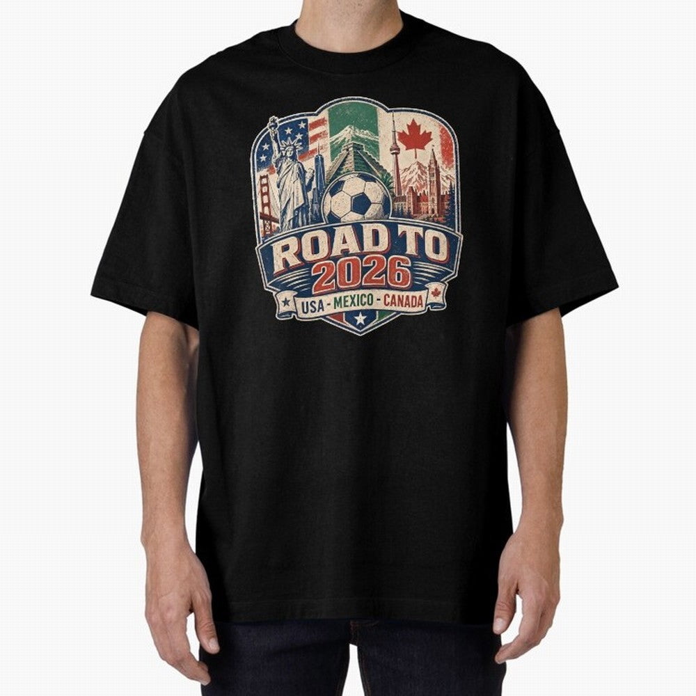 Football 2026 USA Mexico Canada Soccer Championship Fan Art Classic T-Shirt Turn Up for Global Football Passion for FIFA World Cup 2026, Built around Messi, CR7 and Mbappe, Portugal, Spain and Germany, Worldwide Fan Energy, Dramatic Goals, Stadium
