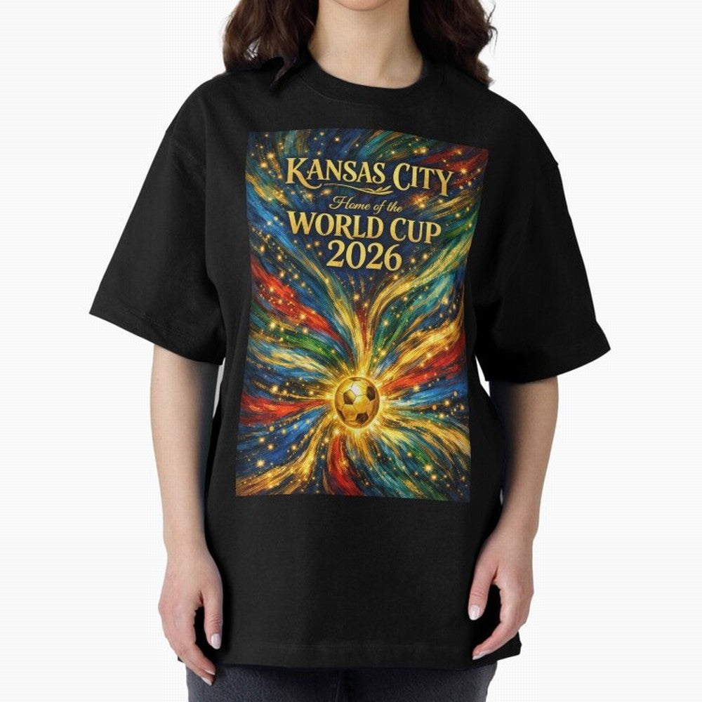 Kansas City World Cup 2026 Starburst Soccer Poster ¡ª Van Gogh Fluid Art Print Classic T-Shirt Show Up for the Glory of Global Football Passion for FIFA World Cup 2026 USA Canada Mexico, Built around Messi, CR7 and Mbappe, Portugal, Spain and