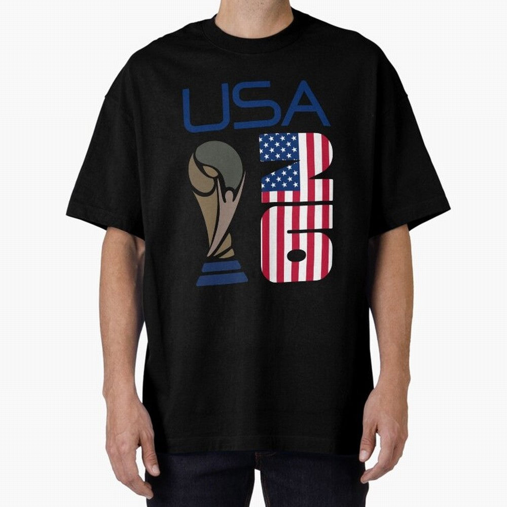 USA 2026 Soccer World Cup Trophy American Flag Design Classic T-Shirt Follow FIFA World Cup 2026 Spirit, Made for Brazil, Portugal and Argentina, CR7 and Messi, Tournament Hype, Historic Matchups, Family Viewing Parties and Global Sports Pride;