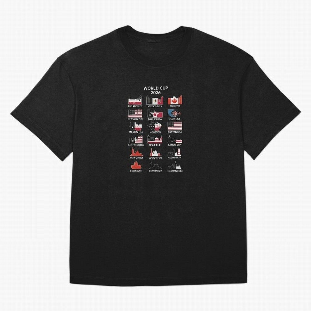 World Cup 2026 Host Cities T-Shirt_84292126 Classic T-Shirt Carry the Dream of Global Football Passion for FIFA World Cup 2026 Group Stage, Celebrating CR7 and Messi, France and Portugal, Global Supporter Spirit, Legendary Goals, National Colors