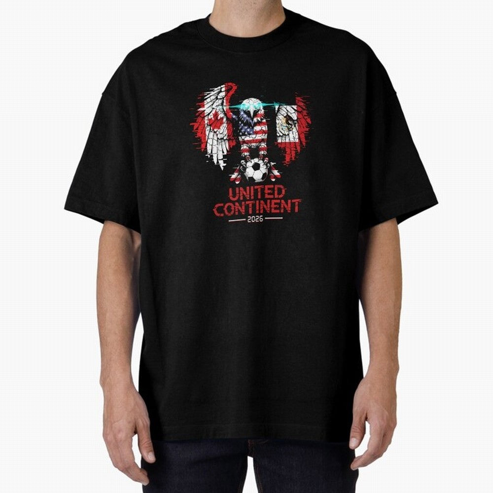 Glitched North America Eagle World Cup Soccer 2026 T-Shirt_83958408 Classic T-Shirt Fuel Your Fan Pride for the FIFA World Cup 2026 Group Stage Journey through Haaland Highlights, Argentina, France and Brazil Pride, Champion Mindset, Group Stage