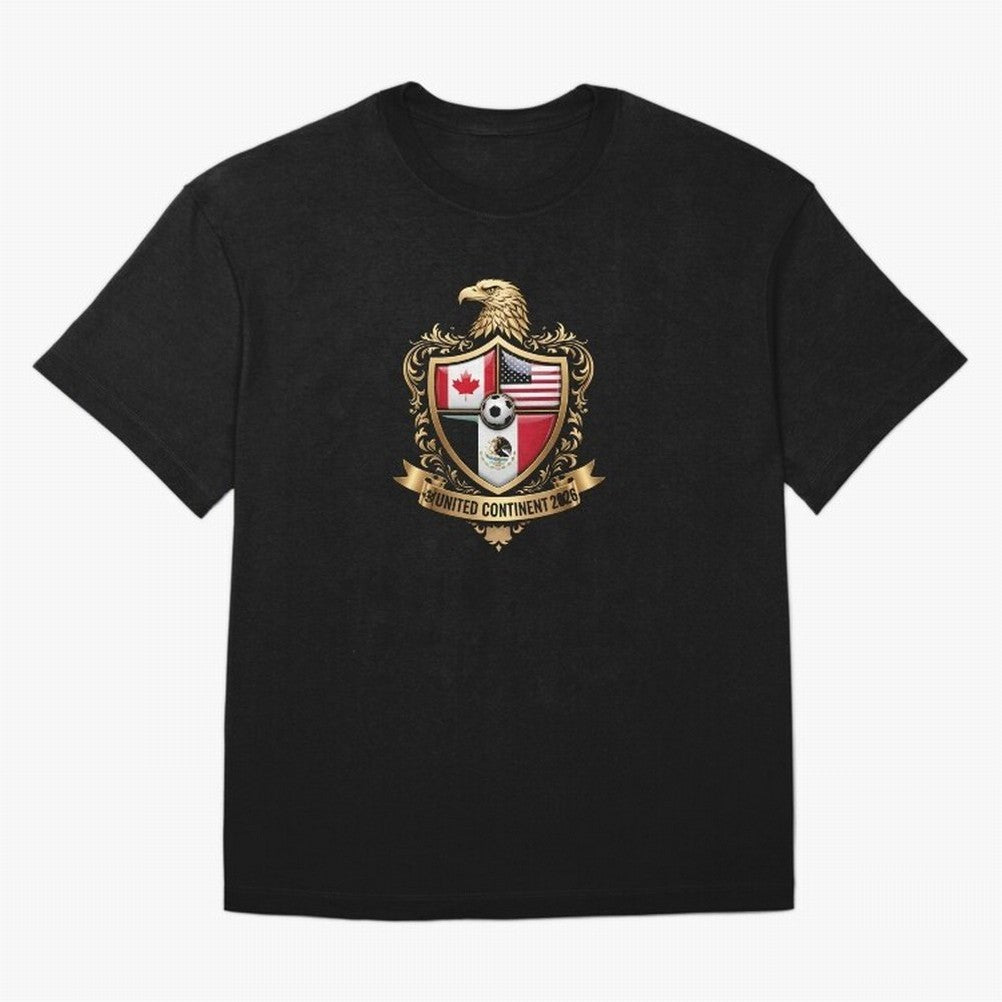 Golden Continental Eagle Soccer World Cup Crest 2026 T-Shirt_83050983 Classic T-Shirt Represent Fans Who Live for Match Day Hype around FIFA World Cup 2026, Neymar, Portugal, Spain and Germany, Football Passion, Legendary Performances, Festival