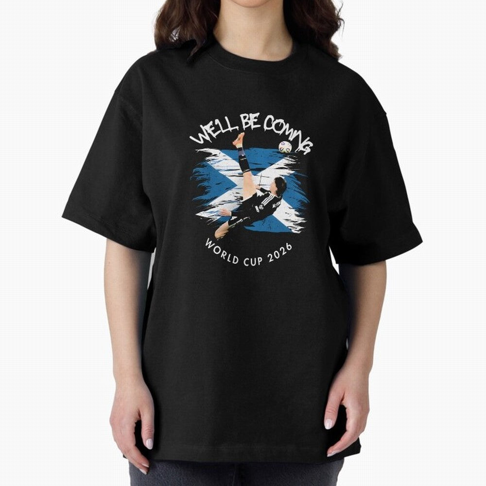 We'll be coming 2026 - Scotland World Cup 2026 ¨C Tartan Army Returns T-Shirt_83870657 Classic T-Shirt Celebrate the Magic of FIFA World Cup 2026 Group Stage Capturing Messi, Portugal, Spain and Germany Energy, Worldwide Fan Energy, Dramatic Goals,