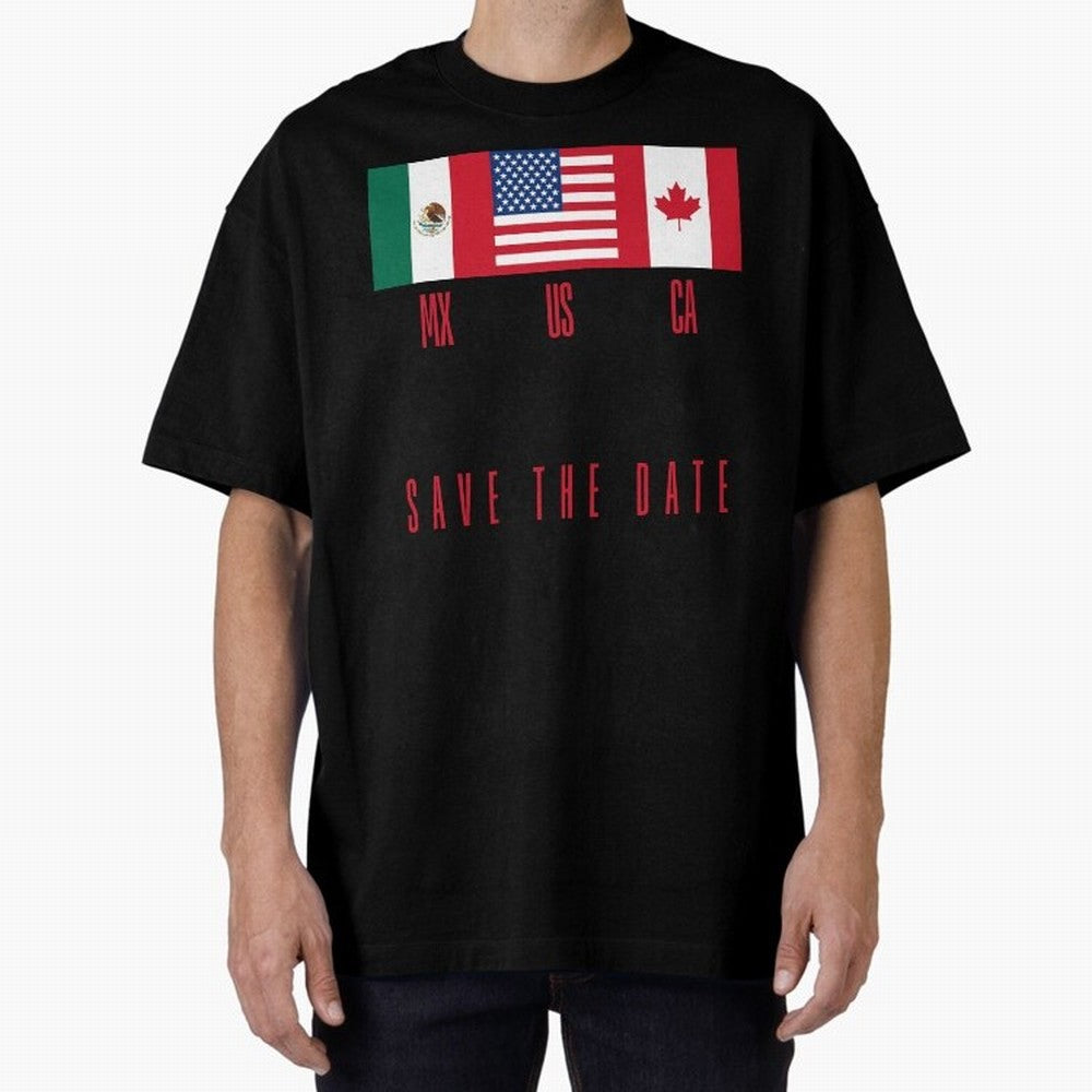 2026 World Cup Opening & Final ¨C Azteca Stadium Mexico & MetLife Stadium USA ¨C Football Design with Mexican, Canadian & US Flags Classic T-Shirt Fuel FIFA World Cup 2026 Featuring Haaland and Mbappe, England and Germany Energy, Stadium Memories,