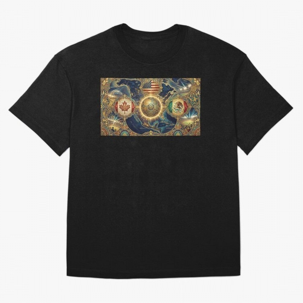 World Cup 2026 Hosts Illustrated Classic T-Shirt Bring Home FIFA World Cup 2026 Group Stage for Fans of Haaland and Argentina and Brazil, Bringing Sports Nostalgia, International Competition, Famous Players and Unforgettable Victories; Created for