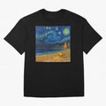 Golden Miami Starry Night Beach Soccer Fine Art Print Impasto Oil Painting Classic T-Shirt Celebrate Soccer Greatness during FIFA World Cup 2026 Group Stage Spirit, Built around Brazil, Portugal and Argentina, Messi, CR7 and Mbappe, Football
