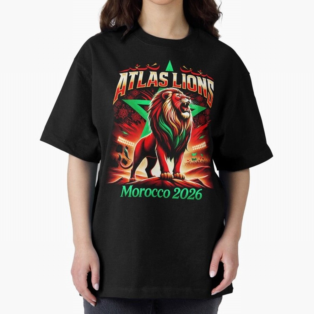 Morocco Football Fan Classic T-Shirt Stand with Global Football Passion for FIFA World Cup 2026 USA Canada Mexico, Driven by Mbappe and Neymar, Argentina, Soccer Culture, Superstar Moments, National Team Dreams and Competitive Fire; Great for