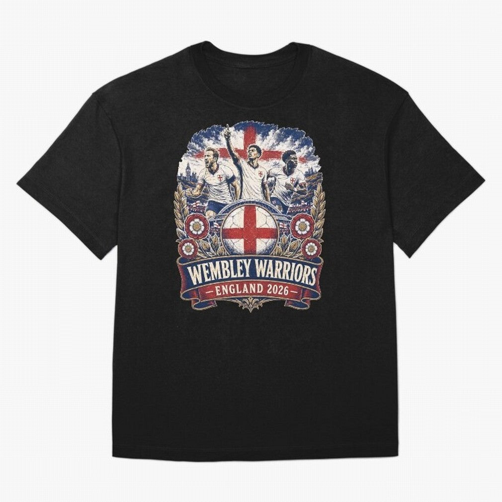 Wembley Warriors Classic T-Shirt Celebrate Fan Favorites in FIFA World Cup 2026 Group Stage Spirit, Featuring Germany, Messi and Cristiano Ronaldo, Football History, Final Match Energy, Crowd Noise and Once in a Lifetime Moments; Perfect for People
