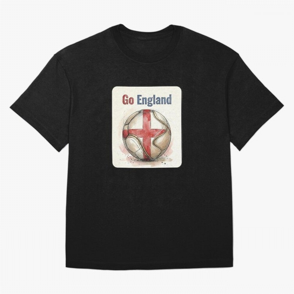 Go England Soccer Ball Flag | English Football Fan Graphic Tee Classic T-Shirt Show Passion for the Stars of FIFA World Cup 2026 Group Stage for Fans of Neymar and France, Bringing Champion Mindset, Group Stage Buzz, Knockout Tension and Passionate