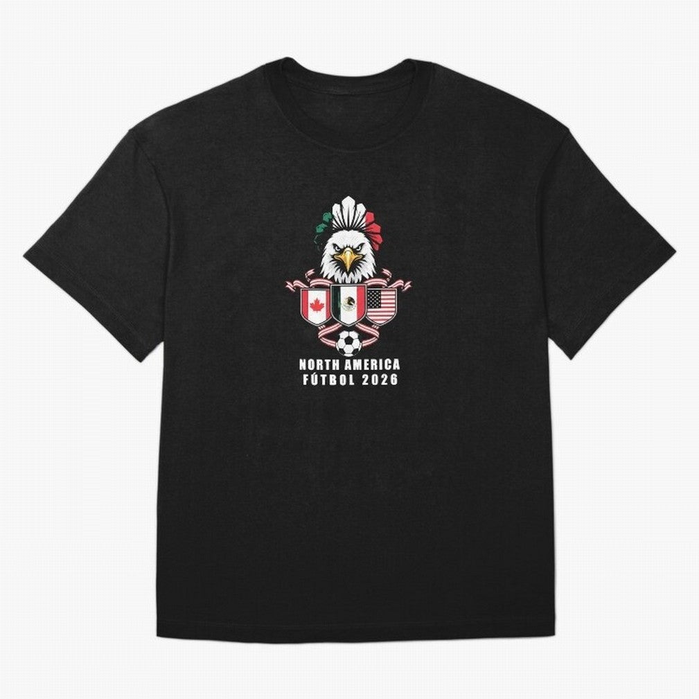 North America Football Spirit 2026 T-Shirt_82768088 Classic T-Shirt Represent Football Lovers during FIFA World Cup 2026 Group Stage Spirit, Centered on England, Haaland and Mbappe, Tournament Hype, Historic Matchups, Family Viewing Parties and