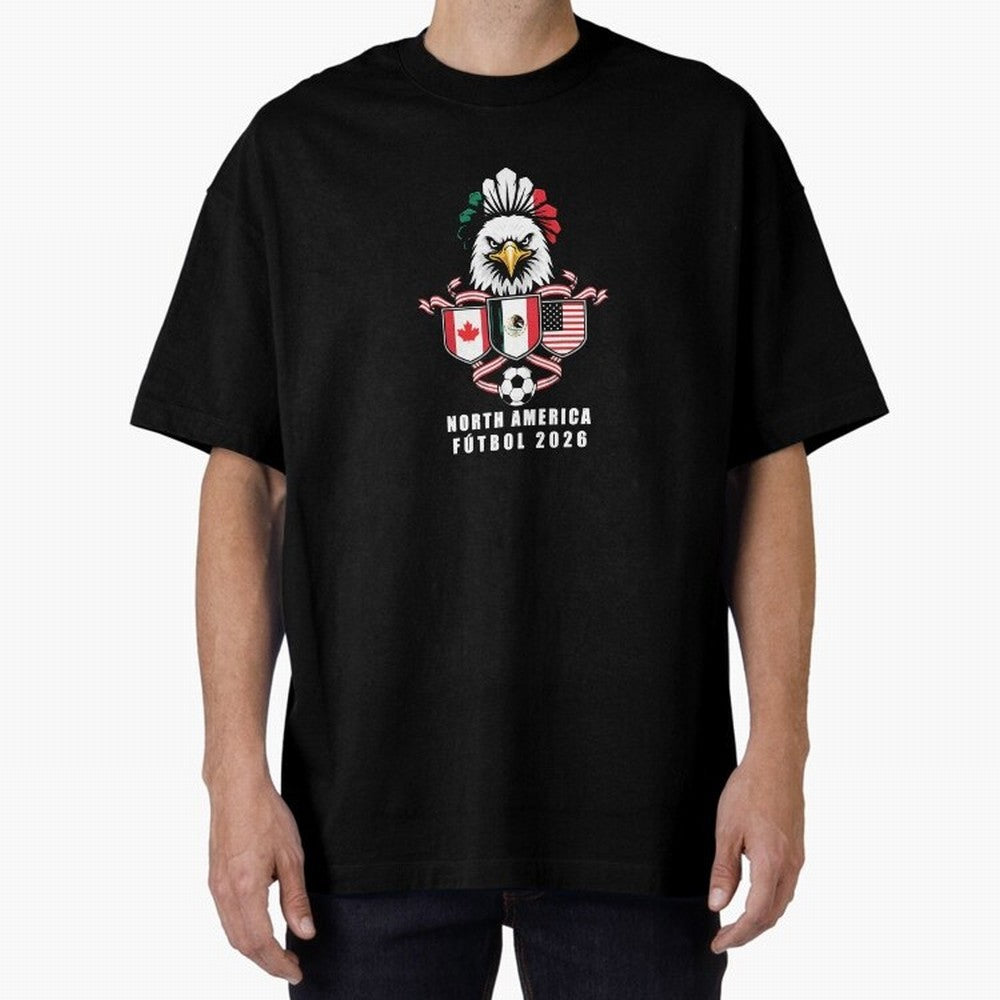 North America Football Spirit 2026 T-Shirt_82768088 Classic T-Shirt Represent Football Lovers during FIFA World Cup 2026 Group Stage Spirit, Centered on England, Haaland and Mbappe, Tournament Hype, Historic Matchups, Family Viewing Parties and