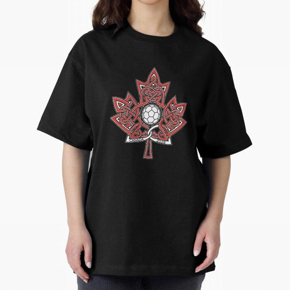 Interwoven Maple Leaf Canada Soccer 2026 T-Shirt_83135197 Classic T-Shirt Represent FIFA World Cup 2026 Group Stage Filled with Mbappe, Germany Energy, Match Day Excitement, Supporter Culture, Golden Goals and Global Football Passion; Built for