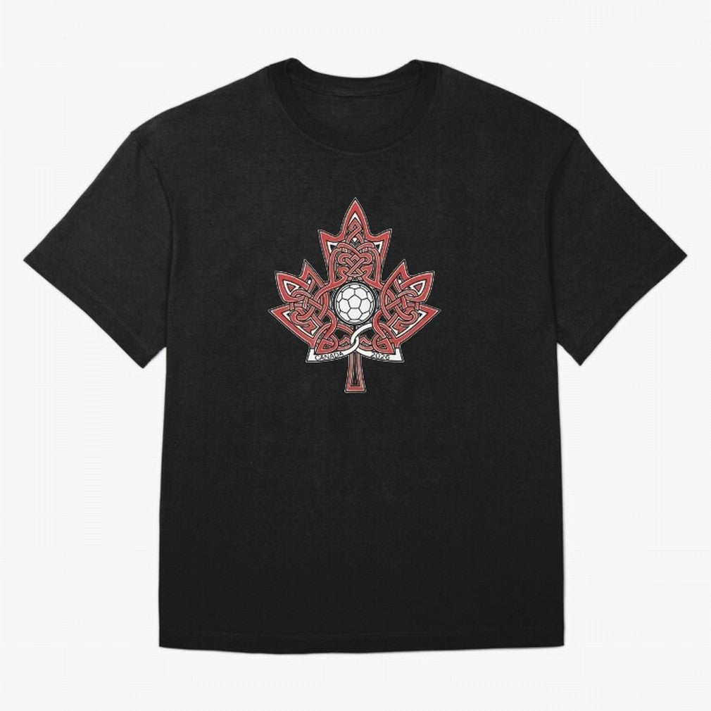 Interwoven Maple Leaf Canada Soccer 2026 T-Shirt_83135197 Classic T-Shirt Celebrate Golden Goal Energy in Match Day Hype around FIFA World Cup 2026 USA Canada Mexico, Messi, England, France and Netherlands, Football History, Final Match Energy,