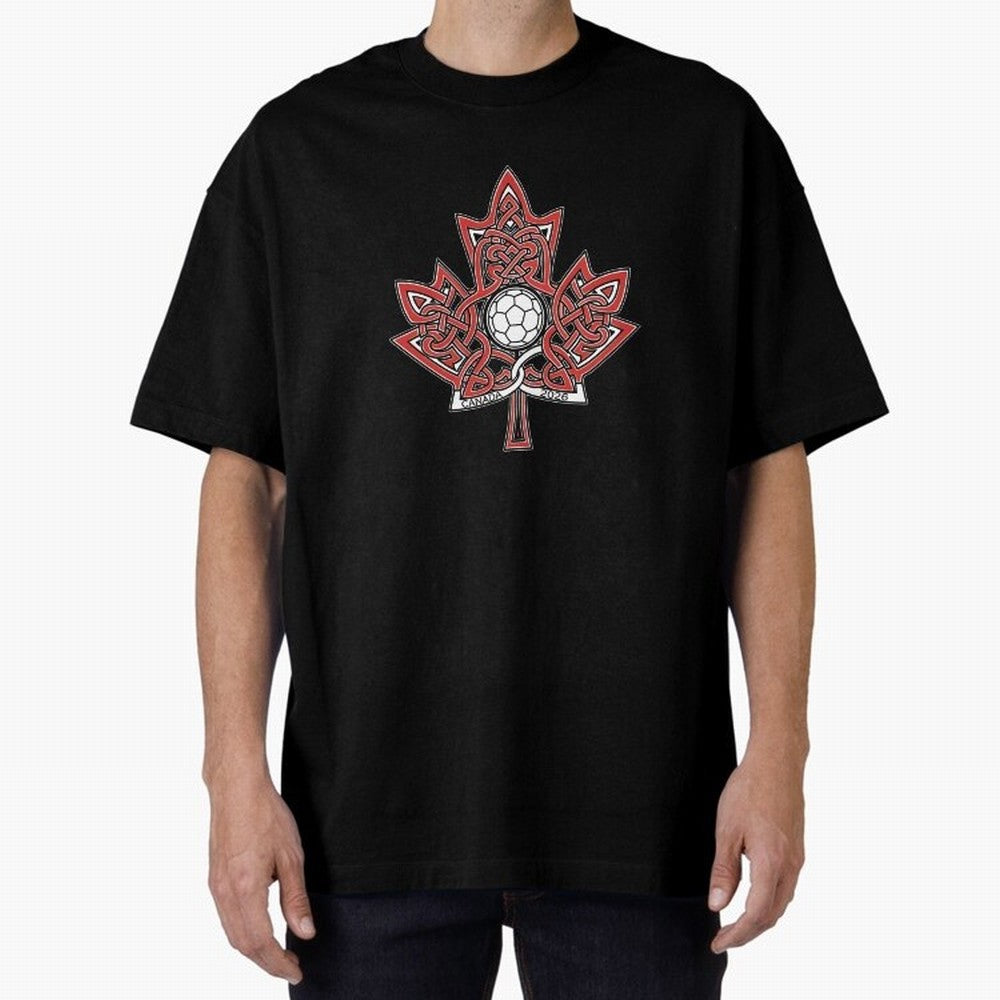 Interwoven Maple Leaf Canada Soccer 2026 T-Shirt_83135197 Classic T-Shirt Celebrate Golden Goal Energy in Match Day Hype around FIFA World Cup 2026 USA Canada Mexico, Messi, England, France and Netherlands, Football History, Final Match Energy,