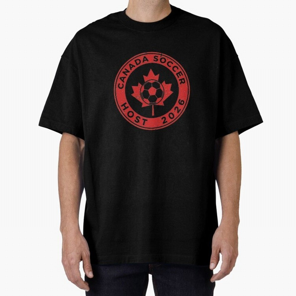 Canada Soccer Host 2026 Emblem Design T-Shirt_83133385 Classic T-Shirt Carry the Colors and Pride of Global Football Passion for FIFA World Cup 2026 Group Stage, Connected to CR7, Argentina, France and Brazil, Goal Celebration Energy, Supporter