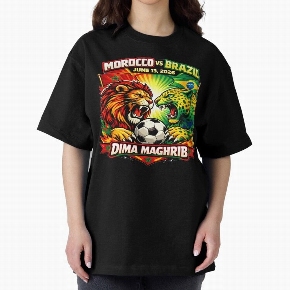 World Cup 2026, Dima Maghrib, June 13, 2026, We Are Morocco, Go Morocco, Morocco vs Brazil, Morocco World Cup 2026, World Morocco, Maghrib Classic T-Shirt Bring Supporter Culture to Match Day Hype around FIFA World Cup 2026 USA Canada Mexico,