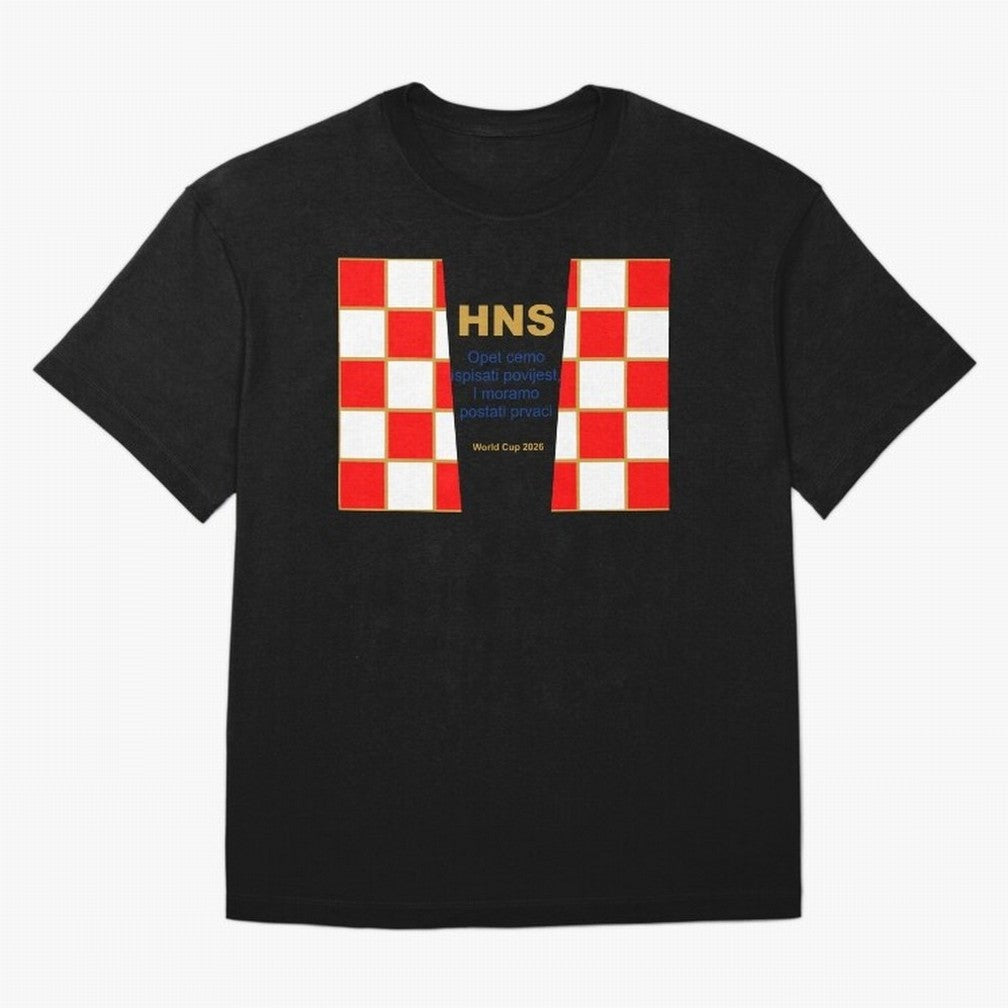 Croatia jersey with motto gold Classic T-Shirt Join the Global Buzz around Match Day Hype around FIFA World Cup 2026 USA Canada Mexico, Mbappe, Brazil, Portugal and Argentina, Vintage Soccer Flavor, Modern Football Stars, National Flags and Final