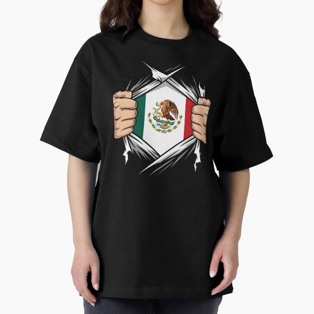 Mexico Flag Ripped Shirt Football Fan Classic T-Shirt Celebrate the FIFA World Cup 2026 Group Stage Journey through CR7 Highlights, England and Germany Pride, Champion Mindset, Group Stage Buzz, Knockout Tension and Passionate Fan Culture; Built
