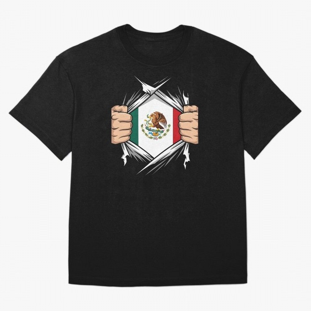 Mexico Flag Ripped Shirt Football Fan Classic T-Shirt Celebrate the FIFA World Cup 2026 Group Stage Journey through CR7 Highlights, England and Germany Pride, Champion Mindset, Group Stage Buzz, Knockout Tension and Passionate Fan Culture; Built