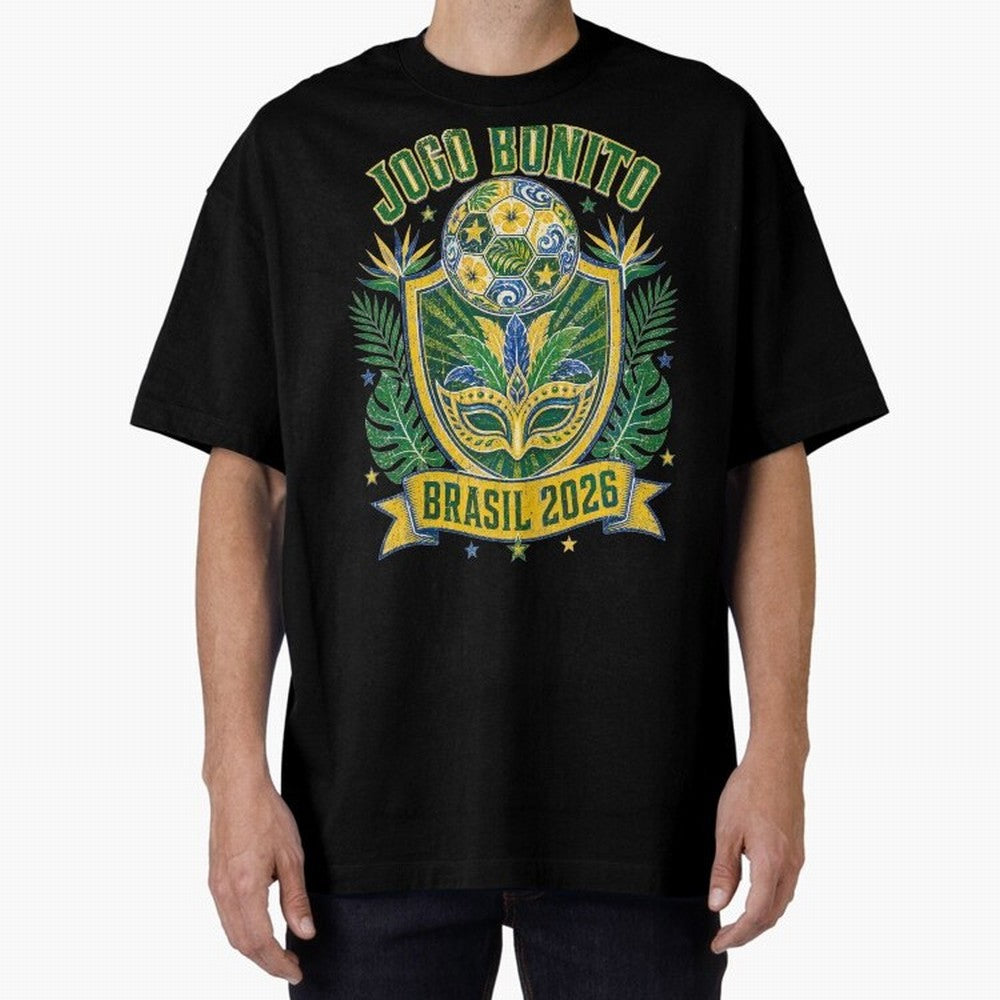 Jogo Bonito Brasil 2026 World Cup Soccer T-Shirt Classic T-Shirt Upgrade FIFA World Cup 2026 USA Canada Mexico Capturing Haaland and Mbappe, Spain and Netherlands Energy, Retro Football Energy, Iconic Rivalries, Trophy Chase Drama and Stadium