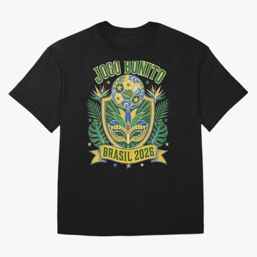 Jogo Bonito Brasil 2026 World Cup Soccer T-Shirt Classic T-Shirt Upgrade FIFA World Cup 2026 USA Canada Mexico Capturing Haaland and Mbappe, Spain and Netherlands Energy, Retro Football Energy, Iconic Rivalries, Trophy Chase Drama and Stadium