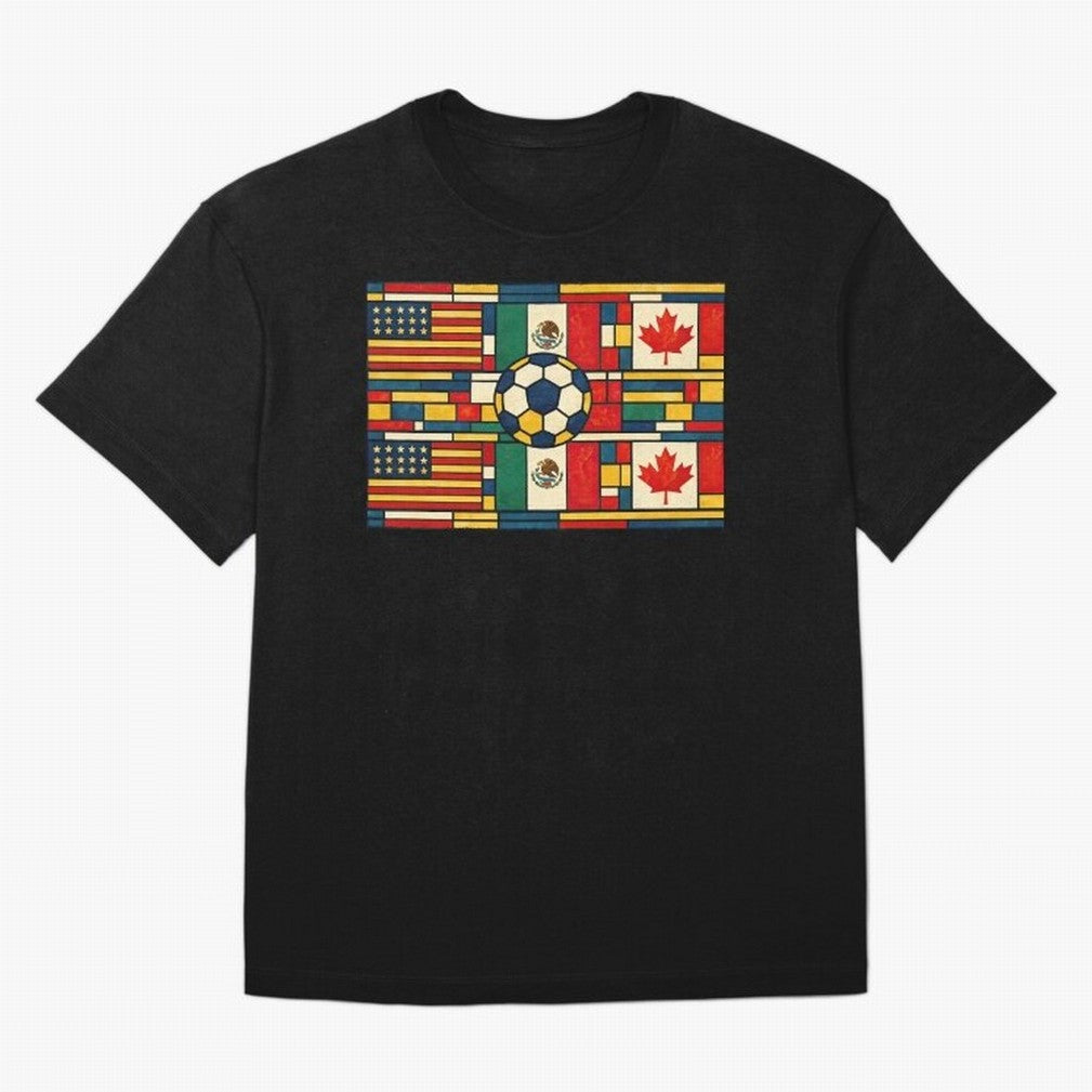 North American Football Flags World Cup Inspired Classic T-Shirt Bring World Football Passion into Global Football Passion for FIFA World Cup 2026, Featuring Haaland, France and Portugal, Global Supporter Spirit, Legendary Goals, National Colors