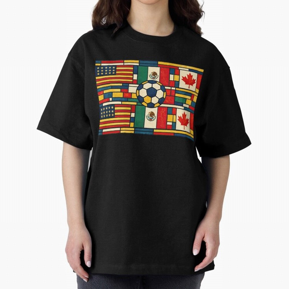 North American Football Flags World Cup Inspired Classic T-Shirt Bring World Football Passion into Global Football Passion for FIFA World Cup 2026, Featuring Haaland, France and Portugal, Global Supporter Spirit, Legendary Goals, National Colors