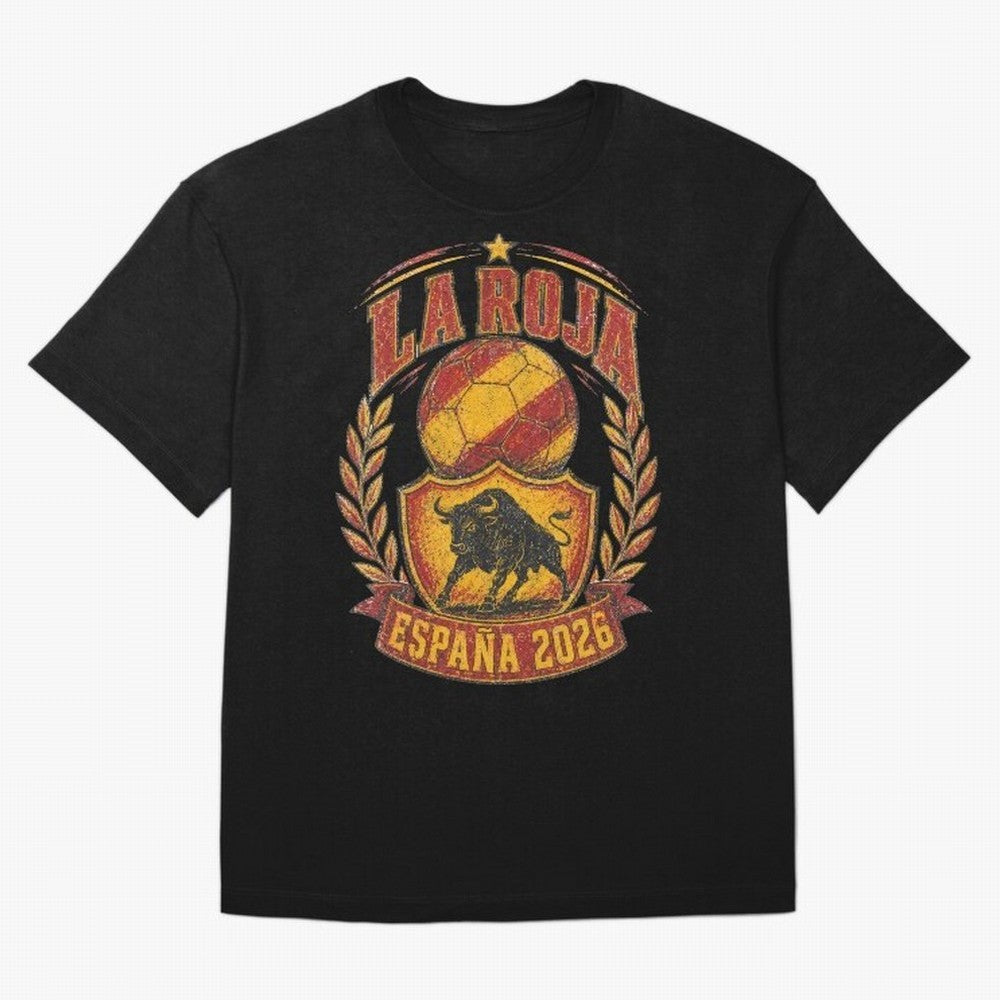 La Roja Espa?a 2026 World Cup Soccer T-Shirt Classic T-Shirt Celebrate the Next Chapter of FIFA World Cup 2026 Spirit, Centered on France, Mbappe, Football Festival Excitement, Trophy Ambitions, Country Rivalries and Star Player Buzz; Ideal for
