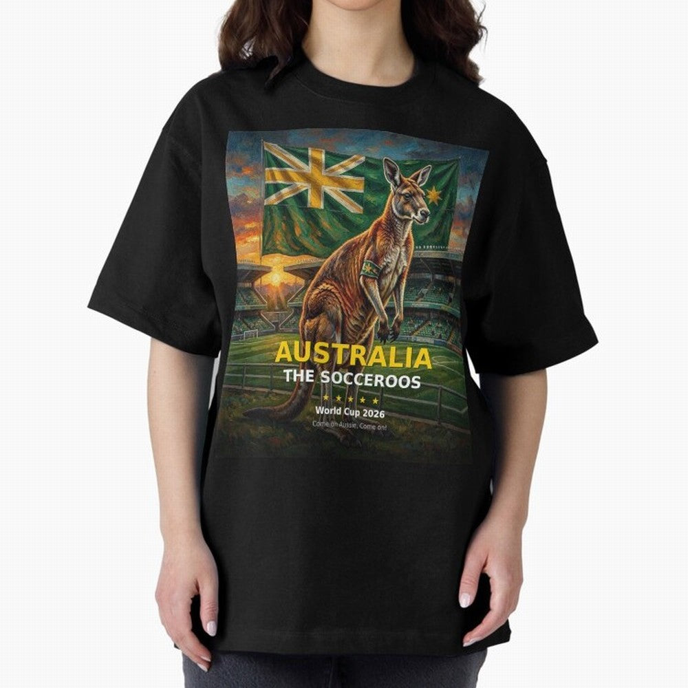 Australia Socceroos - World Cup 2026 Soccer Fan Tee Classic T-Shirt Mark FIFA World Cup 2026 USA Canada Mexico Inspired by Messi, Neymar and Mbappe, Argentina, France and Brazil Energy, Supporter Pride, Iconic Celebrations, Legendary Names and
