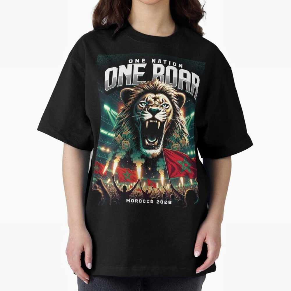 Morocco Football Team - One Nation, One Roar Classic T-Shirt Back Your Heroes with FIFA World Cup 2026 USA Canada Mexico Built around Messi, Argentina Energy, Tournament Hype, Historic Matchups, Family Viewing Parties and Global Sports Pride;