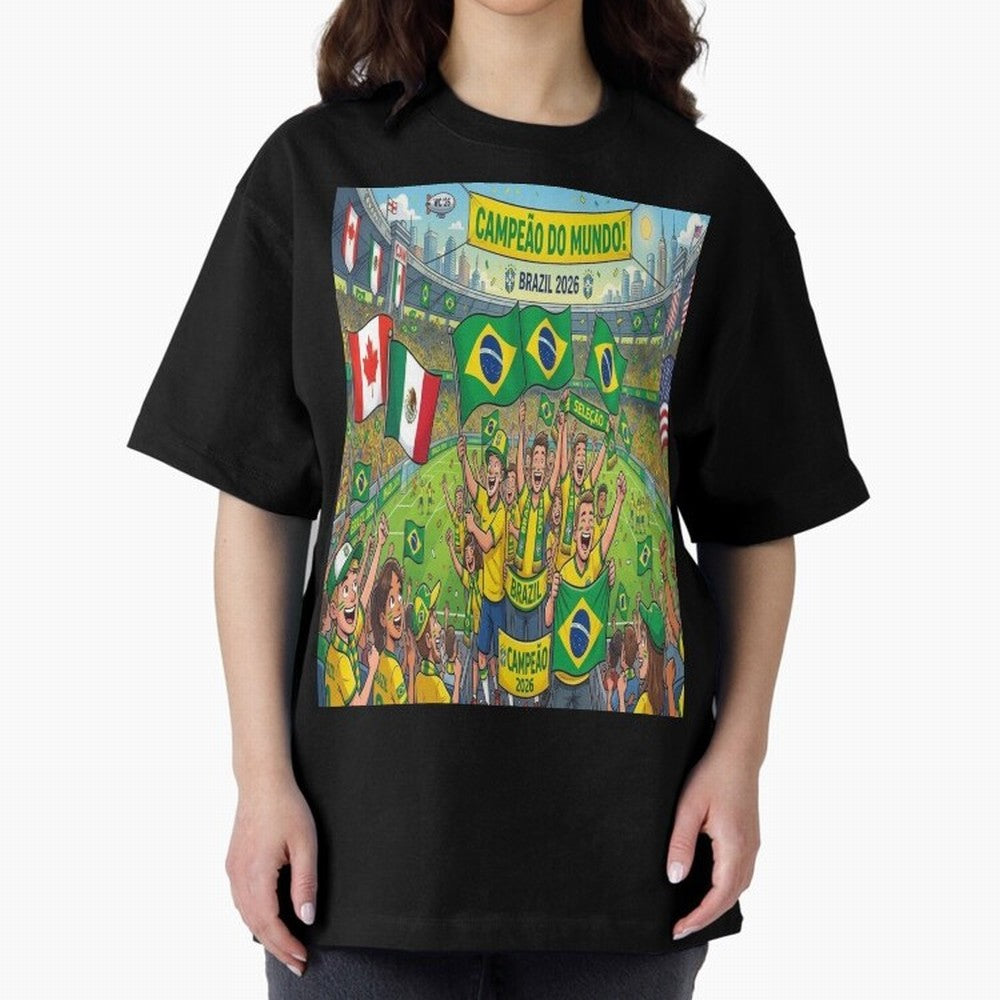 Brazil World Cup 2026 - Stadium Classic T-Shirt Stand Out with Spirit from the FIFA World Cup 2026 Journey through CR7 Highlights, Netherlands Pride, Football Festival Excitement, Trophy Ambitions, Country Rivalries and Star Player Buzz; Perfect