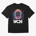 Retrofuturistic World Cup 2026 ¡ª Retro Sci-Fi Football Poster Classic T-Shirt Fuel the Hype around Global Football Passion for FIFA World Cup 2026, Highlighting Mbappe, Argentina, Classic Soccer Heritage, Championship Pressure, Fan Loyalty and