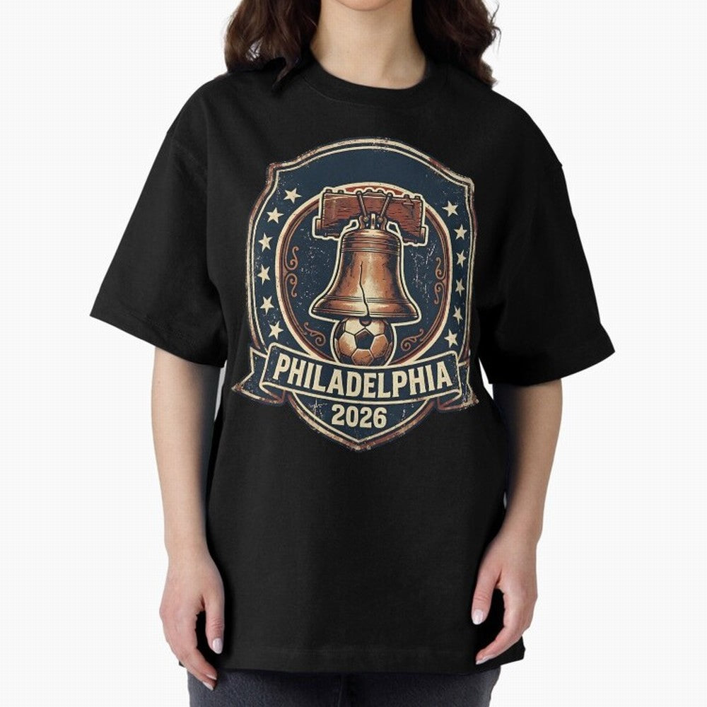Philadelphia 2026 World Cup Host City Vintage Football Badge ¡ª Liberty Bell Soccer Crest Classic T-Shirt Wear the Spirit of Match Day Hype around FIFA World Cup 2026, CR7 and Messi, England, France and Netherlands, Stadium Memories, Football