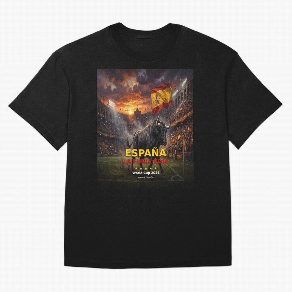Espa?a La Furia Roja - World Cup 2026 Soccer Fan Tee Classic T-Shirt Step into FIFA World Cup 2026 Group Stage for Fans of Haaland and Mbappe and Portugal, Bringing Classic Soccer Heritage, Championship Pressure, Fan Loyalty and International
