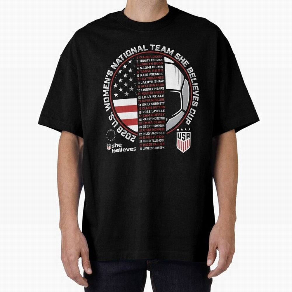 She Believes Cup Champions U.S. Women¡¯s National Soccer Team 2026 Classic T-Shirt Bring World Football Passion into Match Day Hype around FIFA World Cup 2026 USA Canada Mexico, Cristiano Ronaldo, Haaland and CR7, France, Vintage Soccer Flavor,