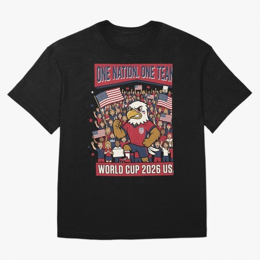 One Nation One Team ¡ª World Cup 2026 USA Classic T-Shirt Embrace FIFA World Cup 2026 USA Canada Mexico for Fans of Messi, CR7 and Mbappe and Brazil, Bringing Stadium Chants, National Pride, Trophy Dreams and Unforgettable Football Memories;
